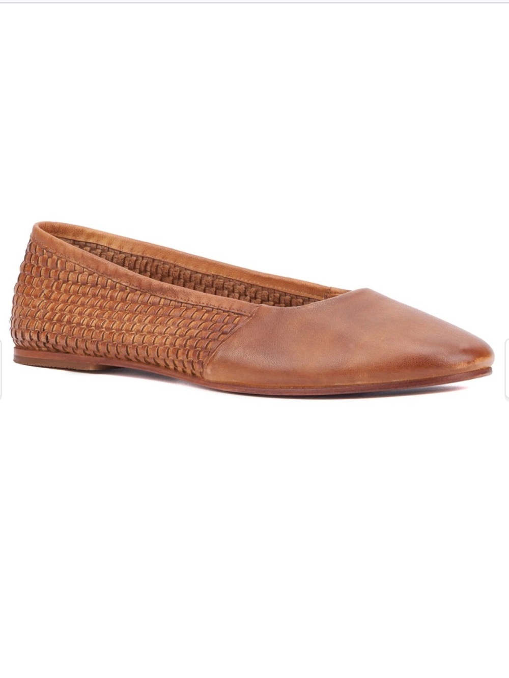 Vintage Foundry Co Wilma Leather Woven Flats Size 9